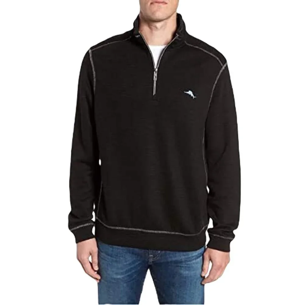 Tommy Bahama Tobago Bay Half Zip Pullover Men’s 2XB Black Big & Tall - Picture 1 of 6